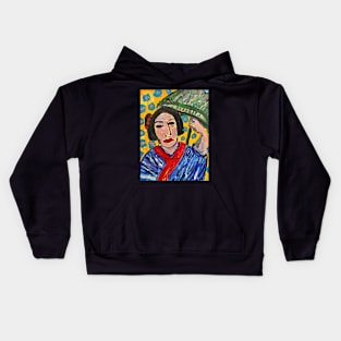 Geisha With Umbrella Kids Hoodie